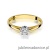 Pierścionek W133 Diament 0,15ct żółte złoto