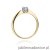 Pierścionek W134 Diament 0,10ct żółte złoto