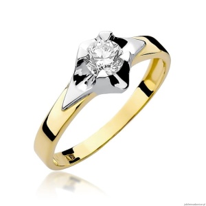 Pierścionek W155 Diament 0,50ct żółte złoto
