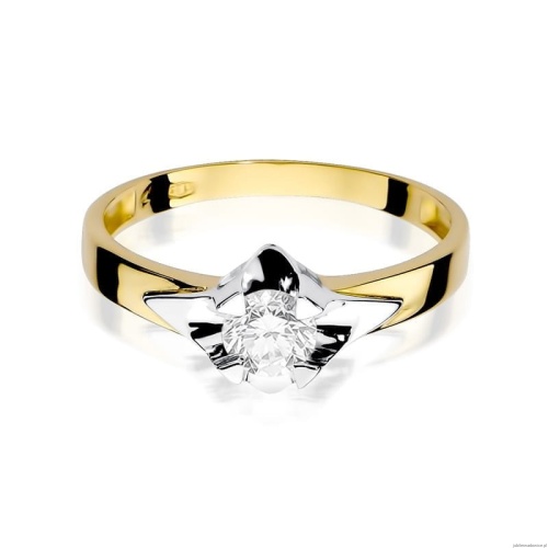 Pierścionek W155 Diament 0,50ct żółte złoto