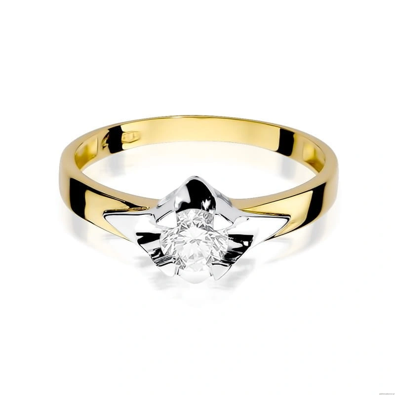 Pierścionek W155 Diament 0,50ct żółte złoto