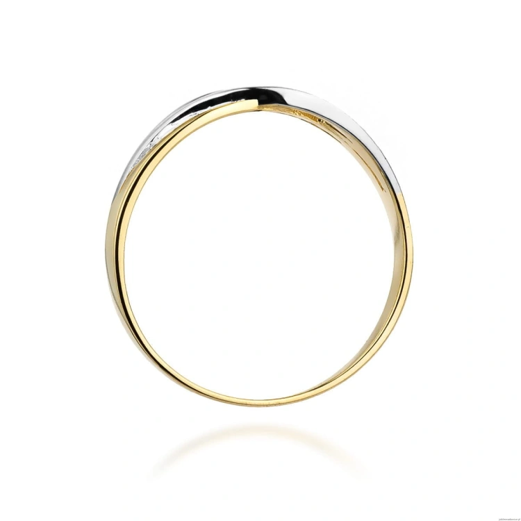 Pierścionek W156 Diament 0,05ct żółte złoto