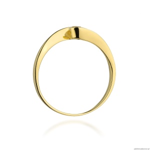 Pierścionek W160 Diament 0,13ct żółte złoto