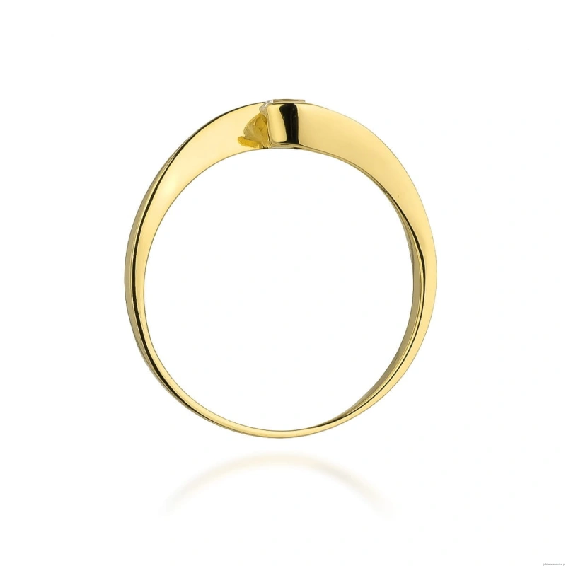 Pierścionek W160 Diament 0,13ct żółte złoto