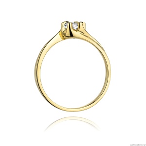 Pierścionek W163 Diament 0,30ct żółte złoto