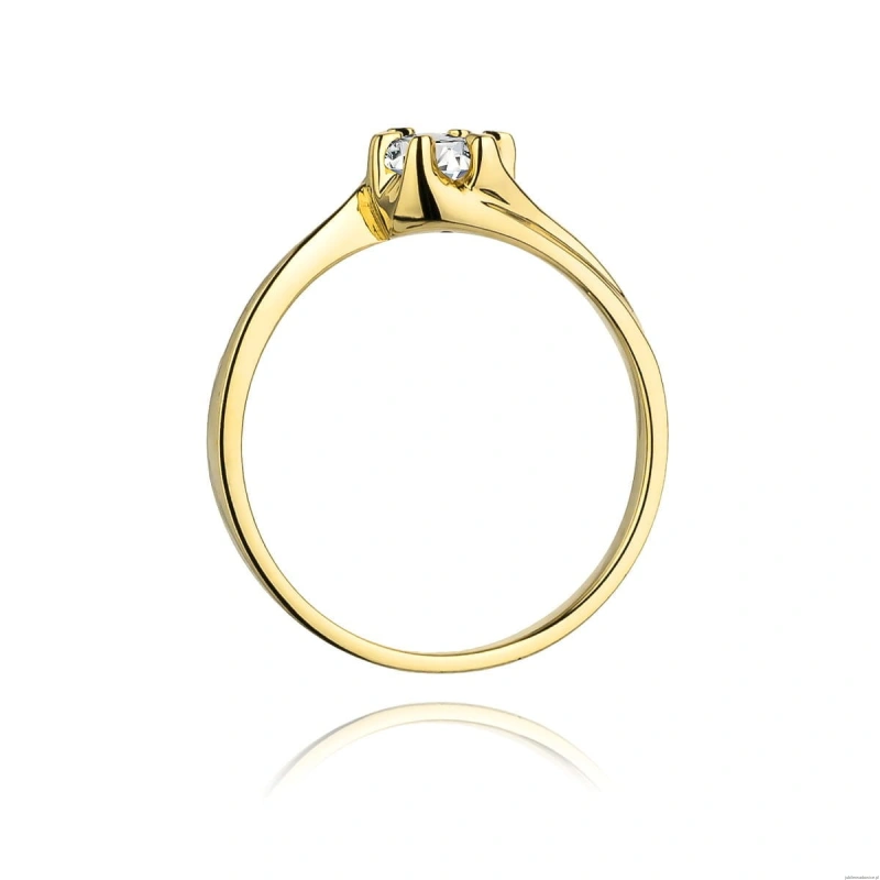 Pierścionek W163 Diament 0,30ct żółte złoto