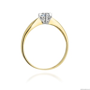 Pierścionek W171 Diament 0,12ct żółte złoto