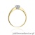 Pierścionek W171 Diament 0,12ct żółte złoto
