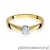 Pierścionek W173 Diament 0,15ct żółte złoto