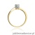 Pierścionek W173 Diament 0,15ct żółte złoto