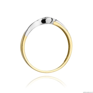 Pierścionek W178 Diament 0,04ct żółte złoto