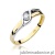 Pierścionek W178 Diament 0,10ct żółte złoto