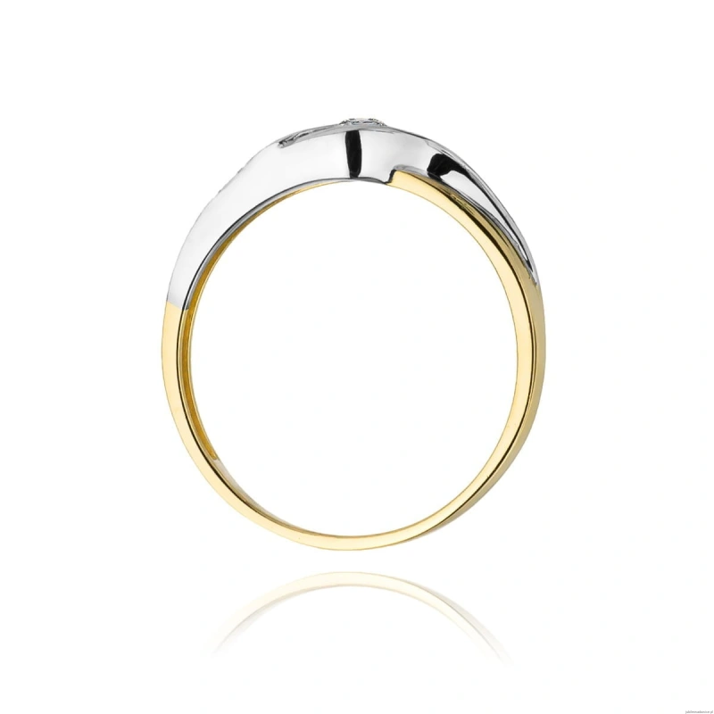Pierścionek W178 Diament 0,10ct żółte złoto