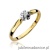 Pierścionek W187 Diament 0,04ct żółte złoto