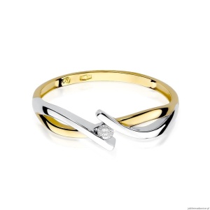 Pierścionek W191 Diament 0,04ct żółte złoto