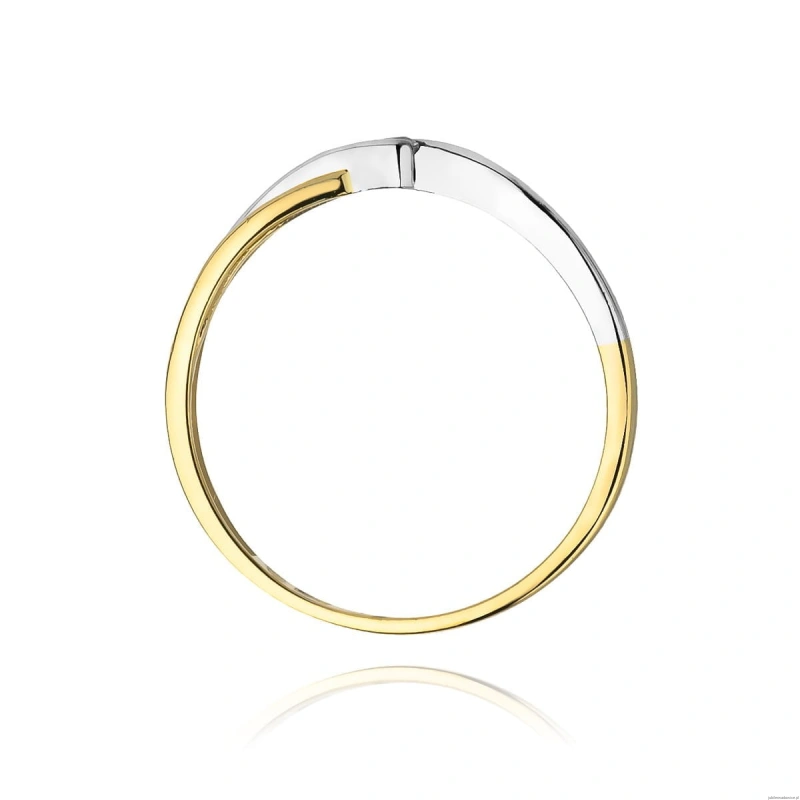 Pierścionek W191 Diament 0,04ct żółte złoto