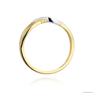 Pierścionek W192 z diamentami żółte złoto