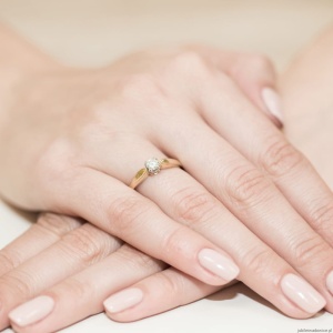Pierścionek W197 Diament 0,24ct żółte złoto