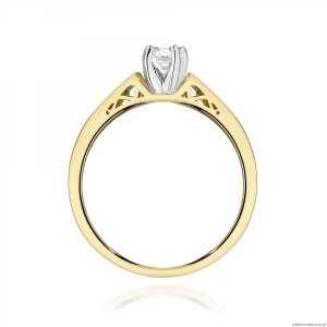 Pierścionek W198 Diament 0,30ct żółte złoto