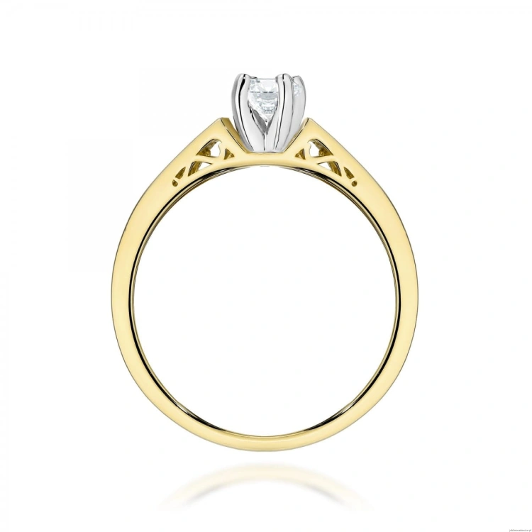 Pierścionek W198 Diament 0,30ct żółte złoto
