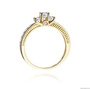 Pierścionek W199 Diament 0,20ct żółte złoto