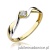 Pierścionek W208 Diament 0,10ct żółte złoto