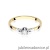 Pierścionek W209 Diament 0,08ct żółte złoto
