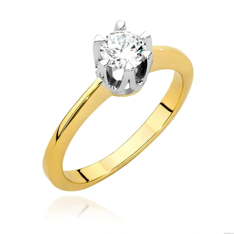 Pierścionek W220B Diament 0,50ct żółte złoto