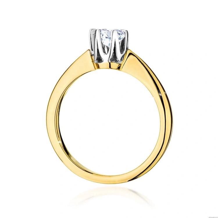 Pierścionek W220B Diament 0,50ct żółte złoto