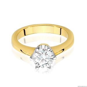 Pierścionek W220B Diament 0,70ct żółte złoto