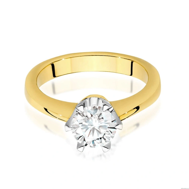 Pierścionek W220B Diament 0,70ct żółte złoto