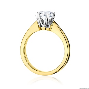 Pierścionek W220B Diament 0,70ct żółte złoto