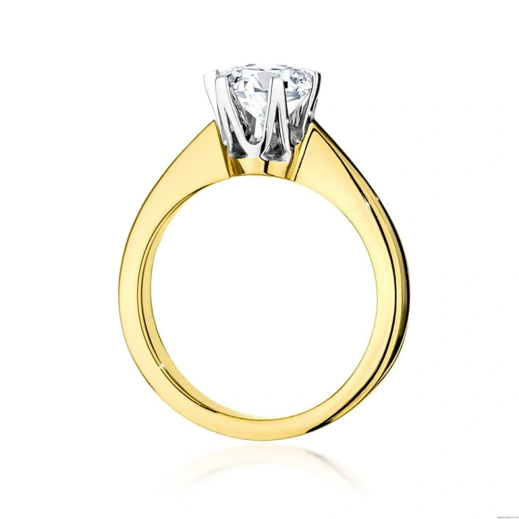 Pierścionek W220B Diament 0,70ct żółte złoto