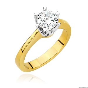 Pierścionek W220B Diament 1,00ct żółte złoto