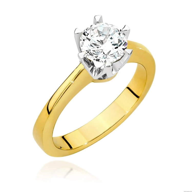 Pierścionek W220B Diament 1,00ct żółte złoto
