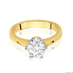 Pierścionek W220B Diament 1,00ct żółte złoto