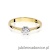 Pierścionek W220 Diament 0,20ct żółte złoto