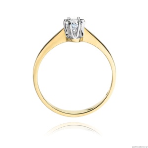 Pierścionek W220 Diament 0,20ct żółte złoto