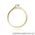 Pierścionek W221 Diament 0,10ct żółte złoto
