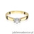 Pierścionek W222B Diament 0,23ct żółte złoto