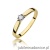 Pierścionek W222 Diament 0,04ct żółte złoto