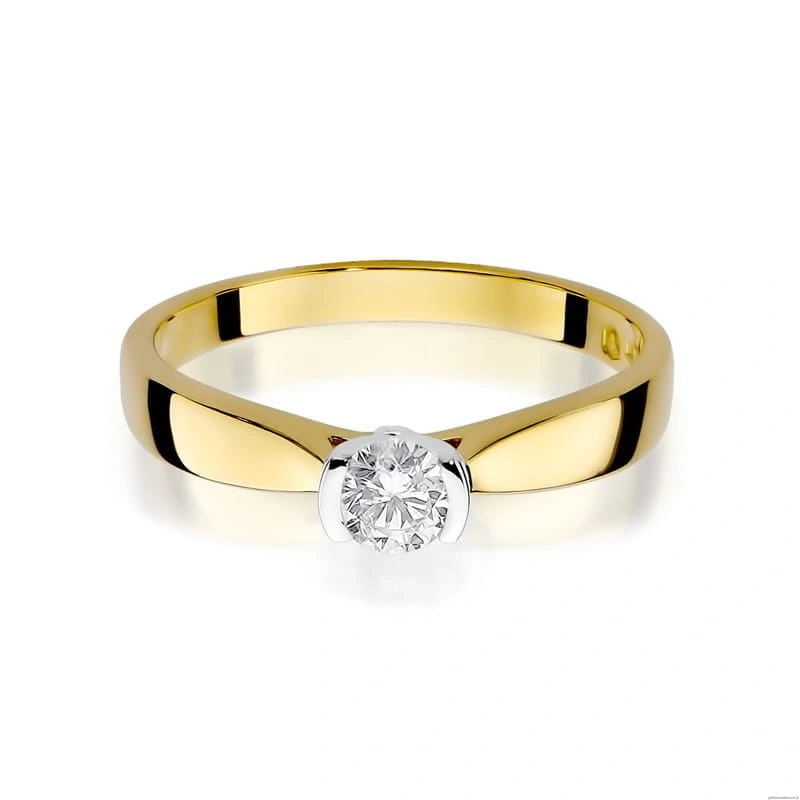 Pierścionek W223B Diament 0,25ct żółte złoto