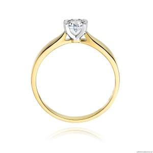 Pierścionek W223B Diament 0,30ct żółte złoto