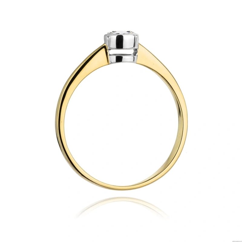 Pierścionek W224B Diament 0,25ct żółte złoto