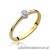 Pierścionek W224 Diament 0,10ct żółte złoto