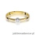 Pierścionek W224 Diament 0,10ct żółte złoto