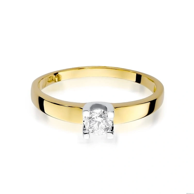 Pierścionek W225B Diament 0,25ct żółte złoto