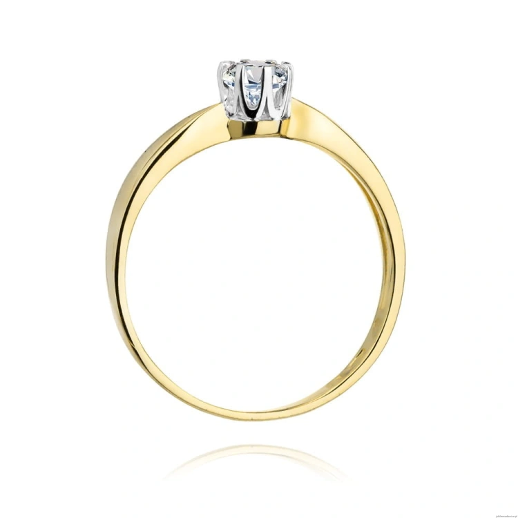 Pierścionek W228 Diament 0,30ct żółte złoto
