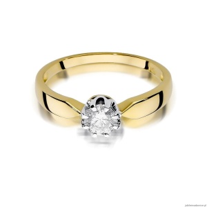 Pierścionek W228 Diament 0,70ct żółte złoto