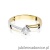 Pierścionek W231B Diament 0,30ct żółte złoto